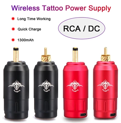 رابط RCA/DC قابل حمل 1300 MAH باتری تاتو با عمر طولانی